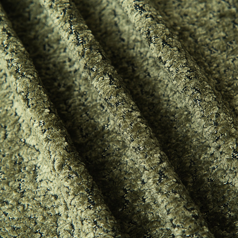 Causeuse avec dossier courbé Nordic Chair, Tissu vert olive