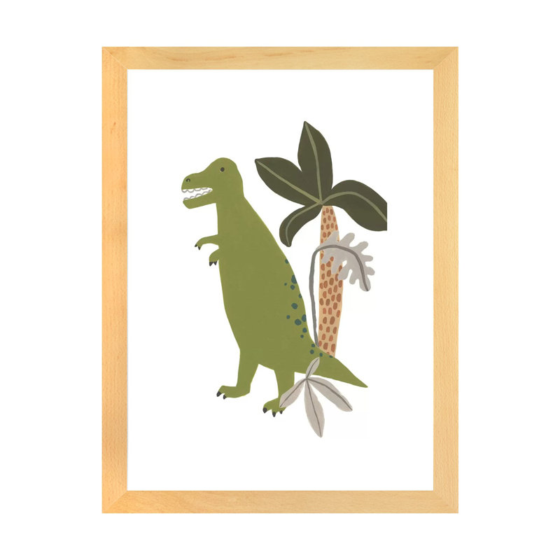 Décoration murale pour enfants Mighty Dino II, H 24 po x l 16 po x P 1 po, Papier encadré naturel