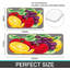 Ensemble de 2 tapis de cuisine rétro à motif de fruits et de raisins
