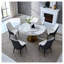 Table de salle à manger 59 "ronde avec plateau tournant rotatif Lazy Susan-795832108-795832111