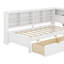 Lit de jour simple avec 2 tiroirs, tablette de rangement et ports de chargement USB - Lit simple peu encombrant pour les chambres modernes-794757203-794757202