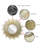 Arterburn Modern/Contemporary Starburst Plastic Wall Mirror 24 Inches - Gold