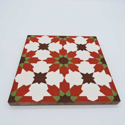 Ahfir 8" x 8" Cement Singular Wall & Floor Tile