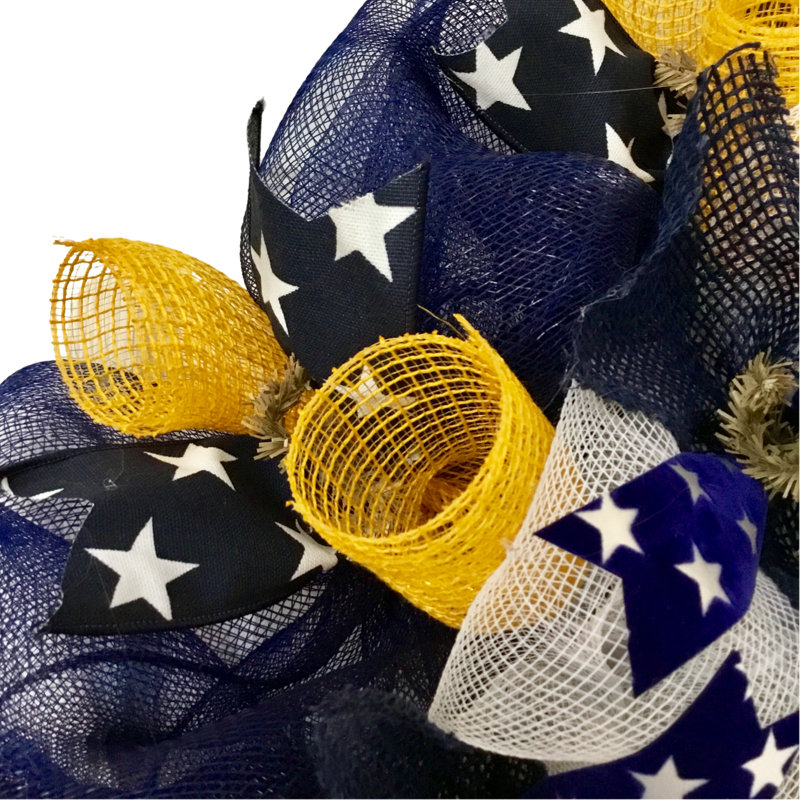 Navy Inspired Protect Ours Seas Proud and Strong Military Appreciation Wreath