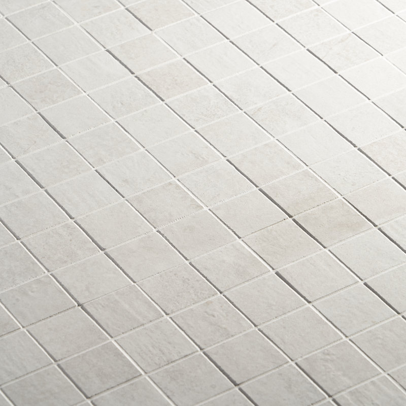 Carreau de mosaïque pour mur et plancher en porcelaine Staten 12 "x 12", Blanc