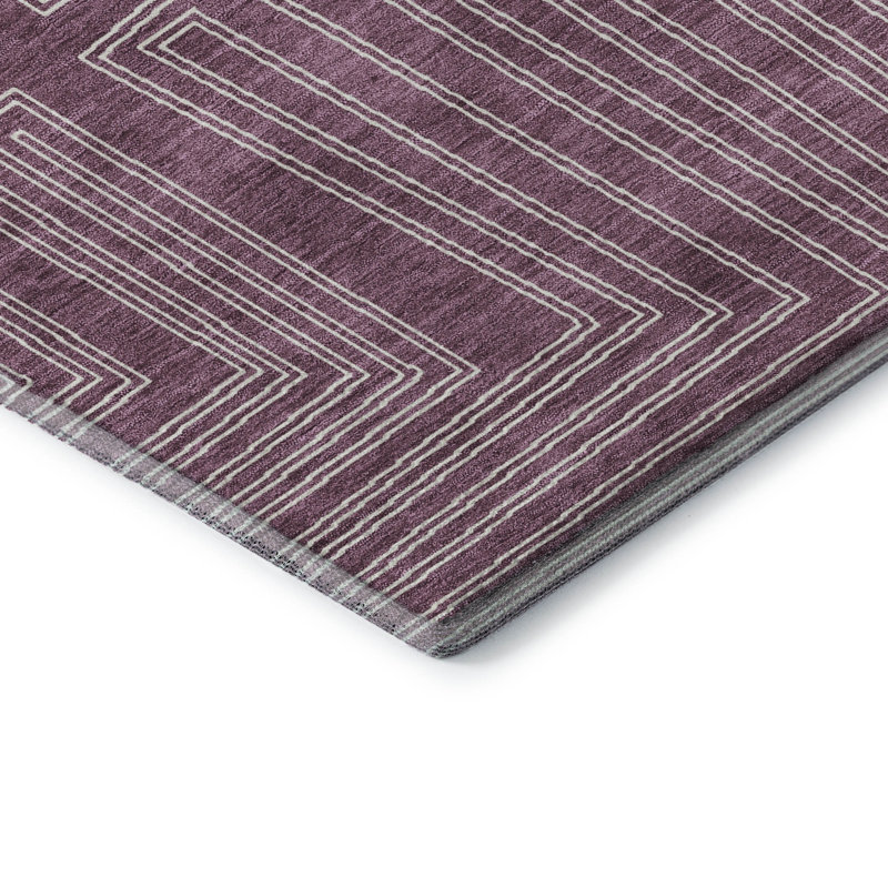 Tapis géométrique de qualité supérieure lavable à la machine Cortes AMF1045, Rectangulaire 8 pi x 10 pi