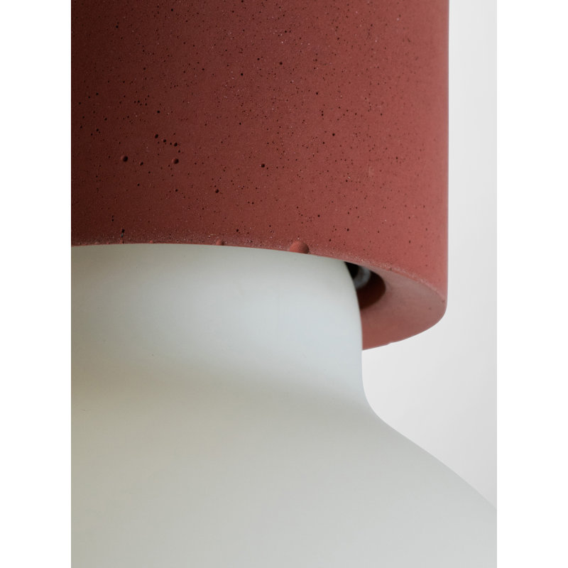 Abriona 1 - Light Bulb Pendant, Orient Red