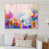 Toile avec cadre flottant blanc