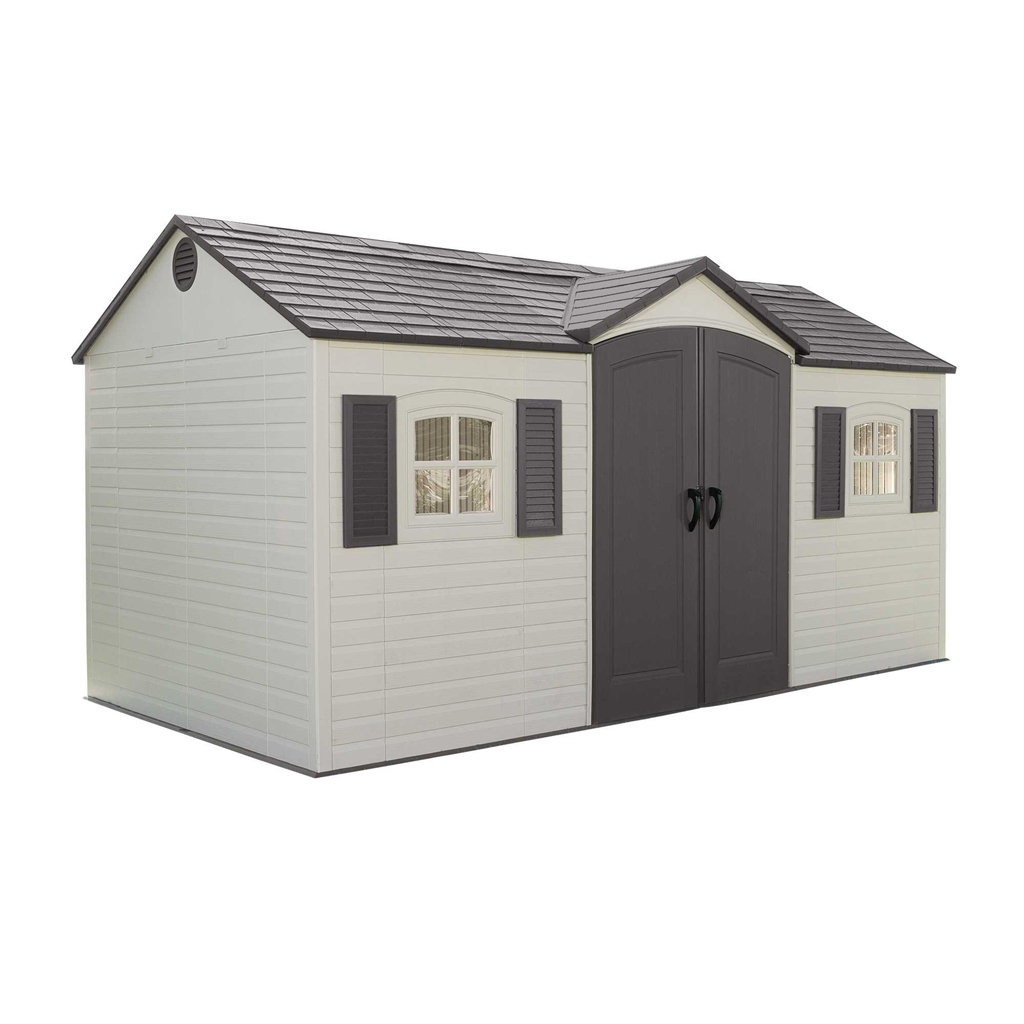 Breashears 5 ft. W x 6 ft. D Plastic Metal Sliplap Steep Slope Garden Shed