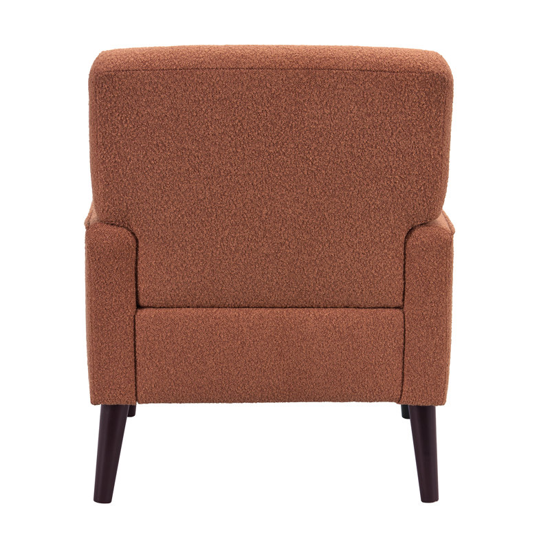 Chaise Palos Ebern Designs en 8077 et espresso, Polyester orange