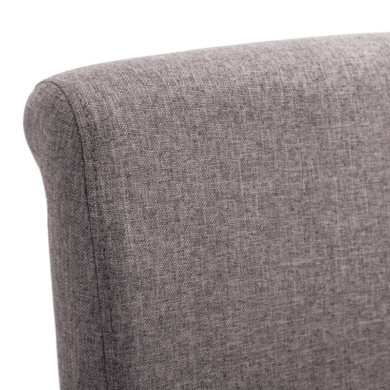 Chaise d'appoint rembourrée avec structure en bois, Taupe, 6