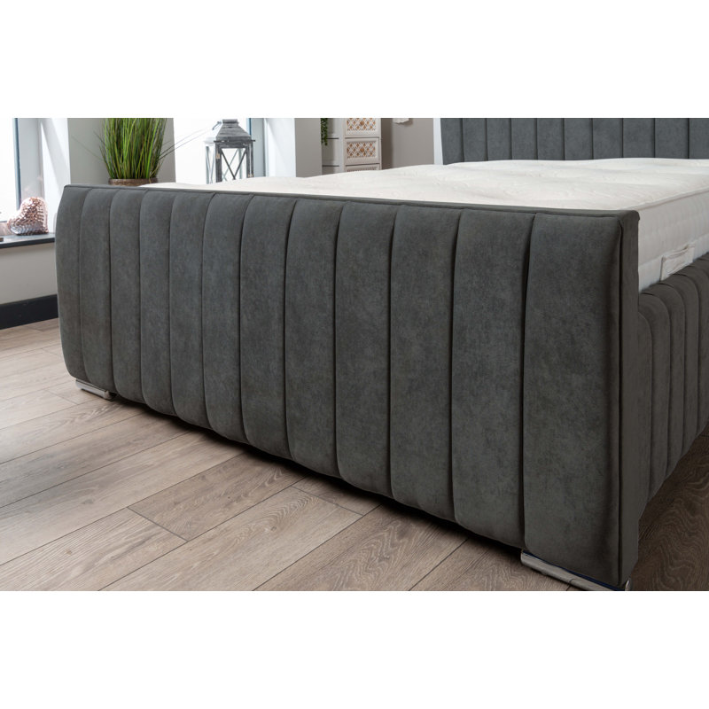 Aalysia Upholstered Ottoman Storage Bed, Steel, Super King (6')