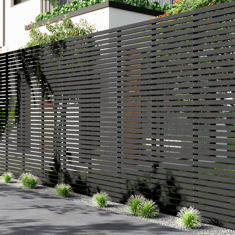 Sadiyah Wood Fence Panels Included, 210cm H x 180cm W