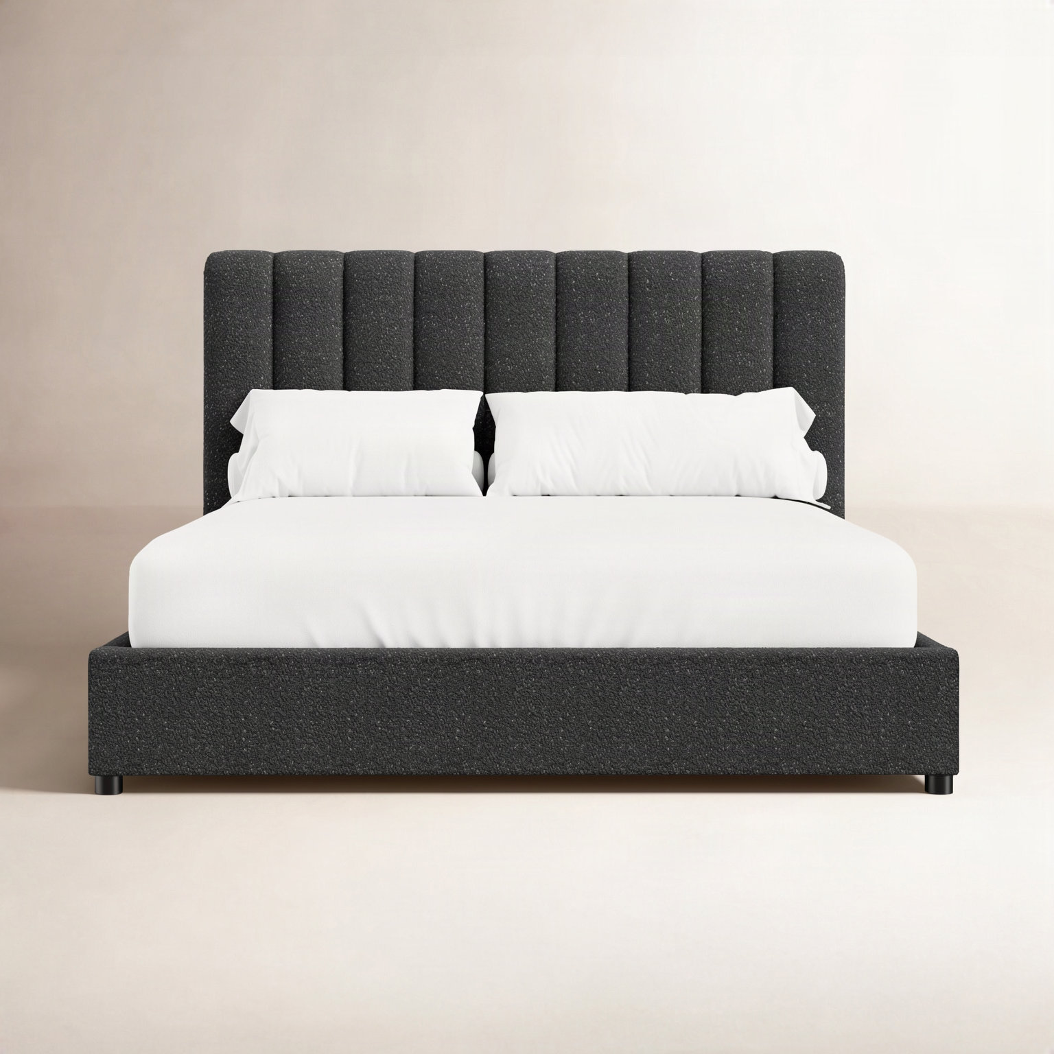 Celal Platform Bed, Full / Double, Black