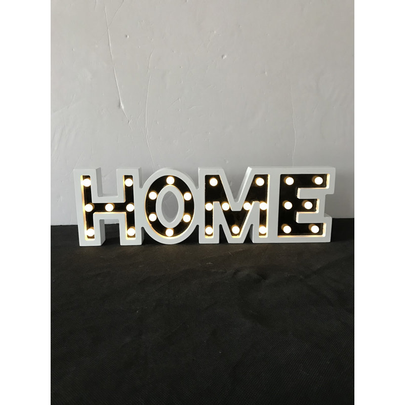 Enseigne lumineuse à del home