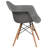 Herculaneum Plastic Chair with Arms and Wooden Legs-45156019