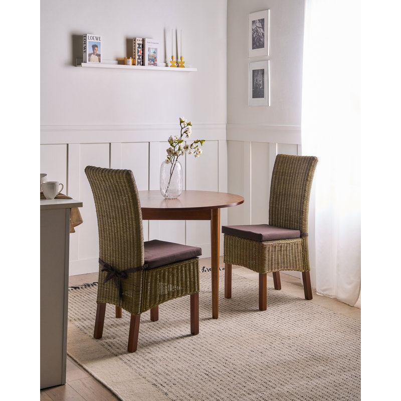 49cm H Solid Wood Stacking Side Chair, Brown
