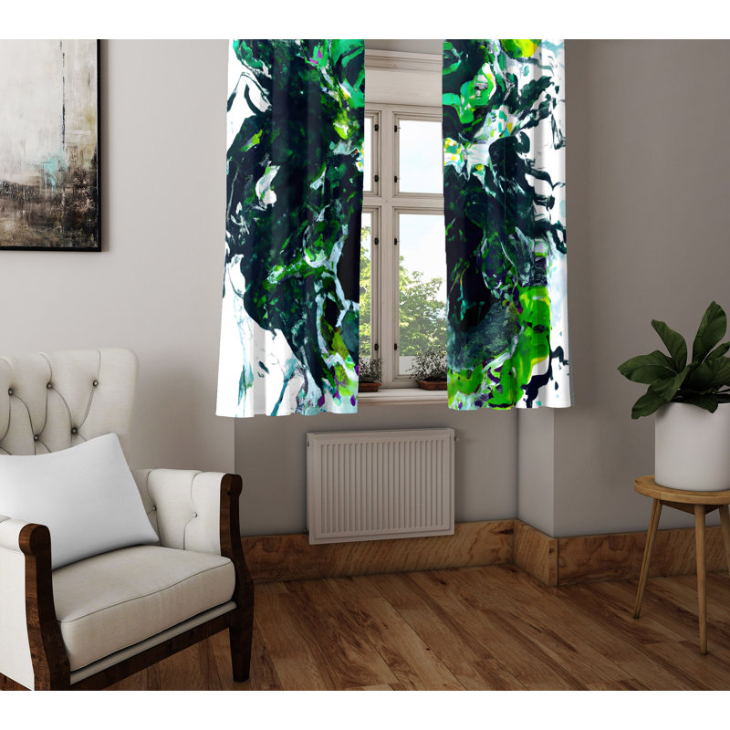 Paire de rideaux semi-transparents en polyester Denetria, L 40 po x L 82 po