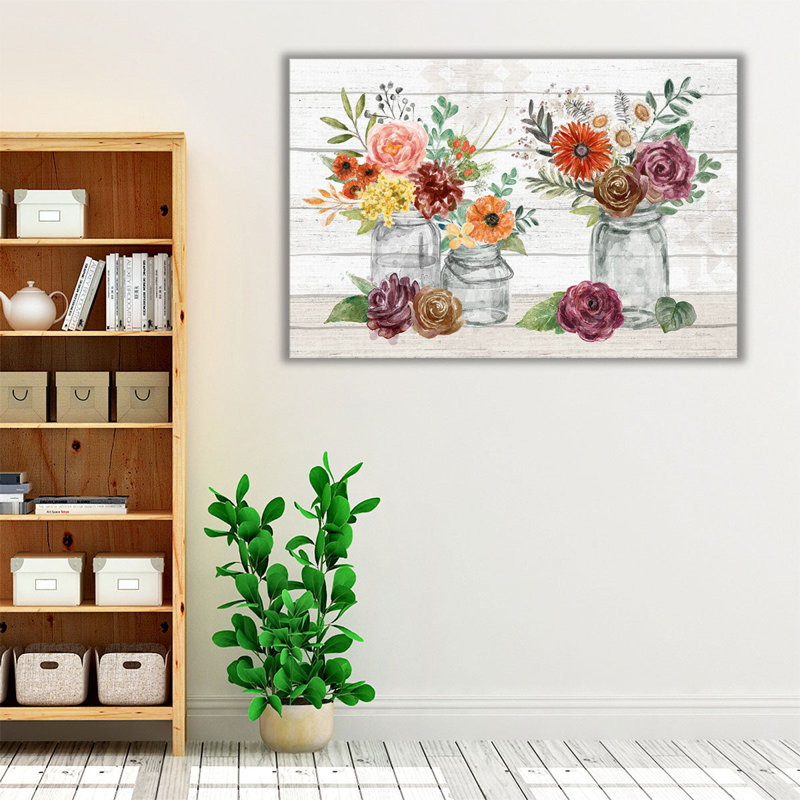 «Flower Fest IV», reproduction d'art sur toile, H 20 po x l 30 po