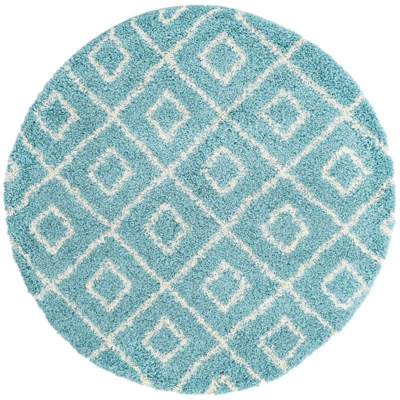 Assis Geometric Indoor Rug, Round 6'