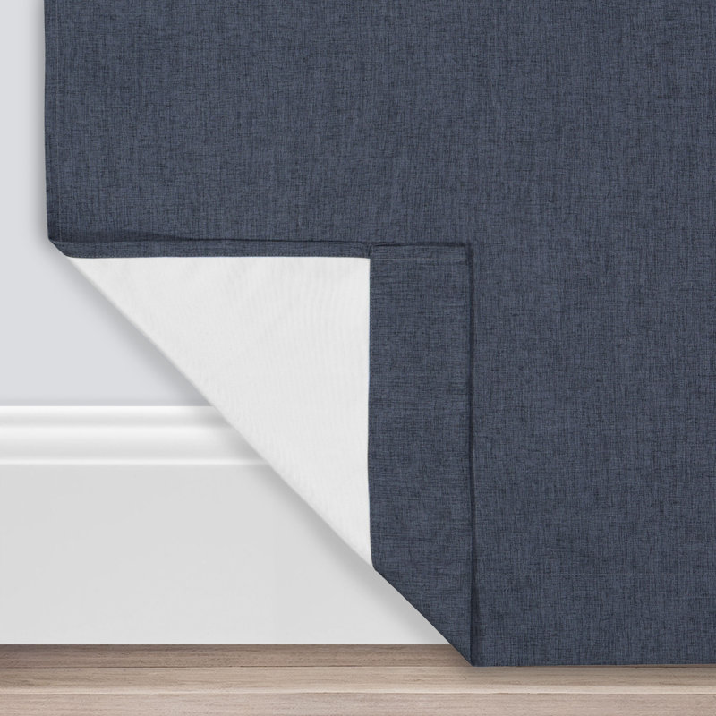 Gabriella Blackout Curtain Single Panel, 40" W x 63" L, Indigo