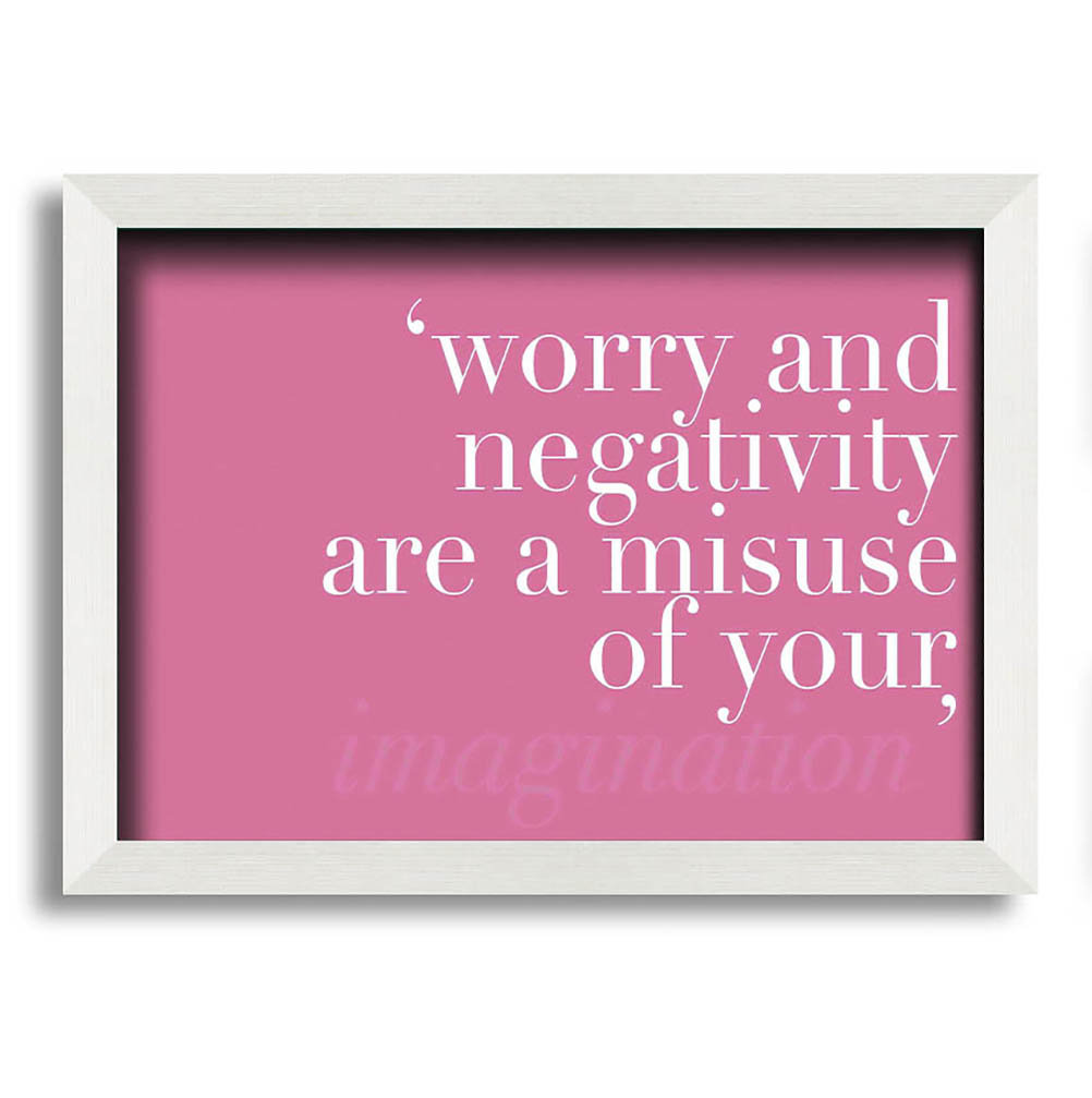 Dont Misuse Your Imagination Pink Framed Print Wall Art