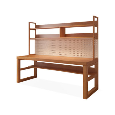 Brown Rectangular Solid Wood writing desk