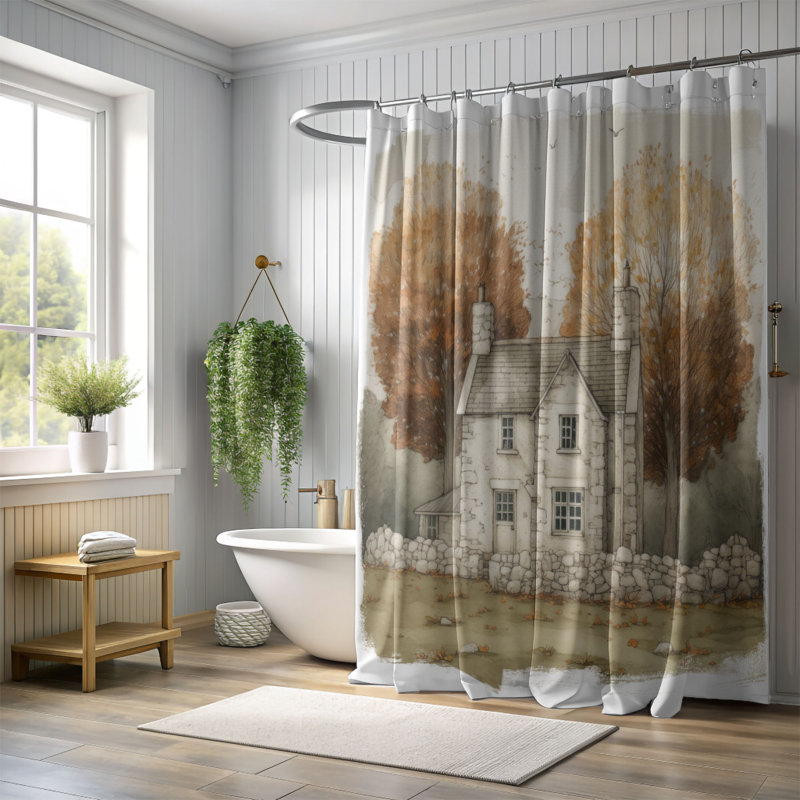 Rideau de douche, H 74 po x l 71 po