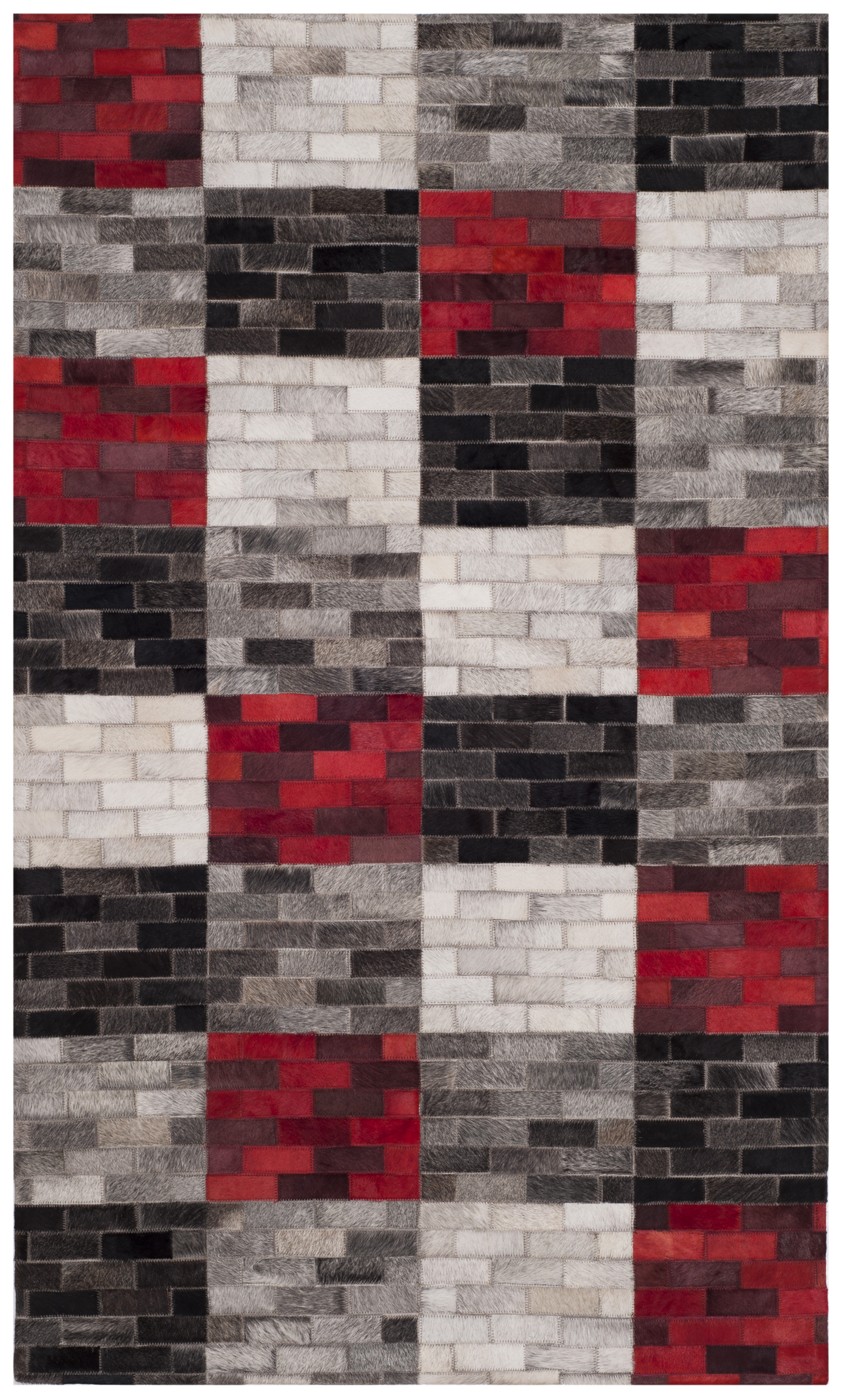 Orren Ellis Sidd Studio Leather Hand Woven Leather Geometric Rug | Wayfair