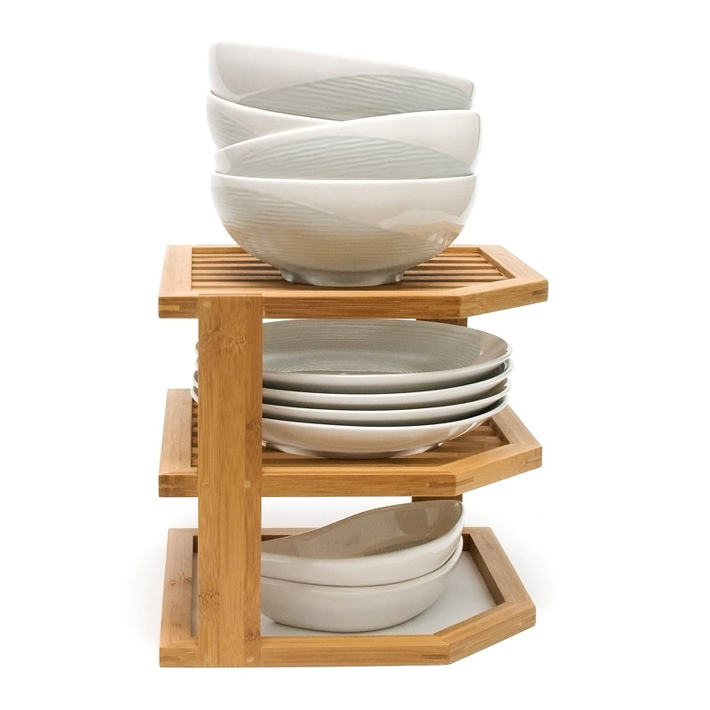 Bamboo 3-tier Corner Shelf