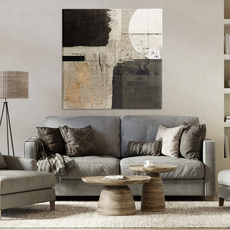 «Rustic Neutral Shapes», art mural par Susan Jill, H 36 po x l 36 po