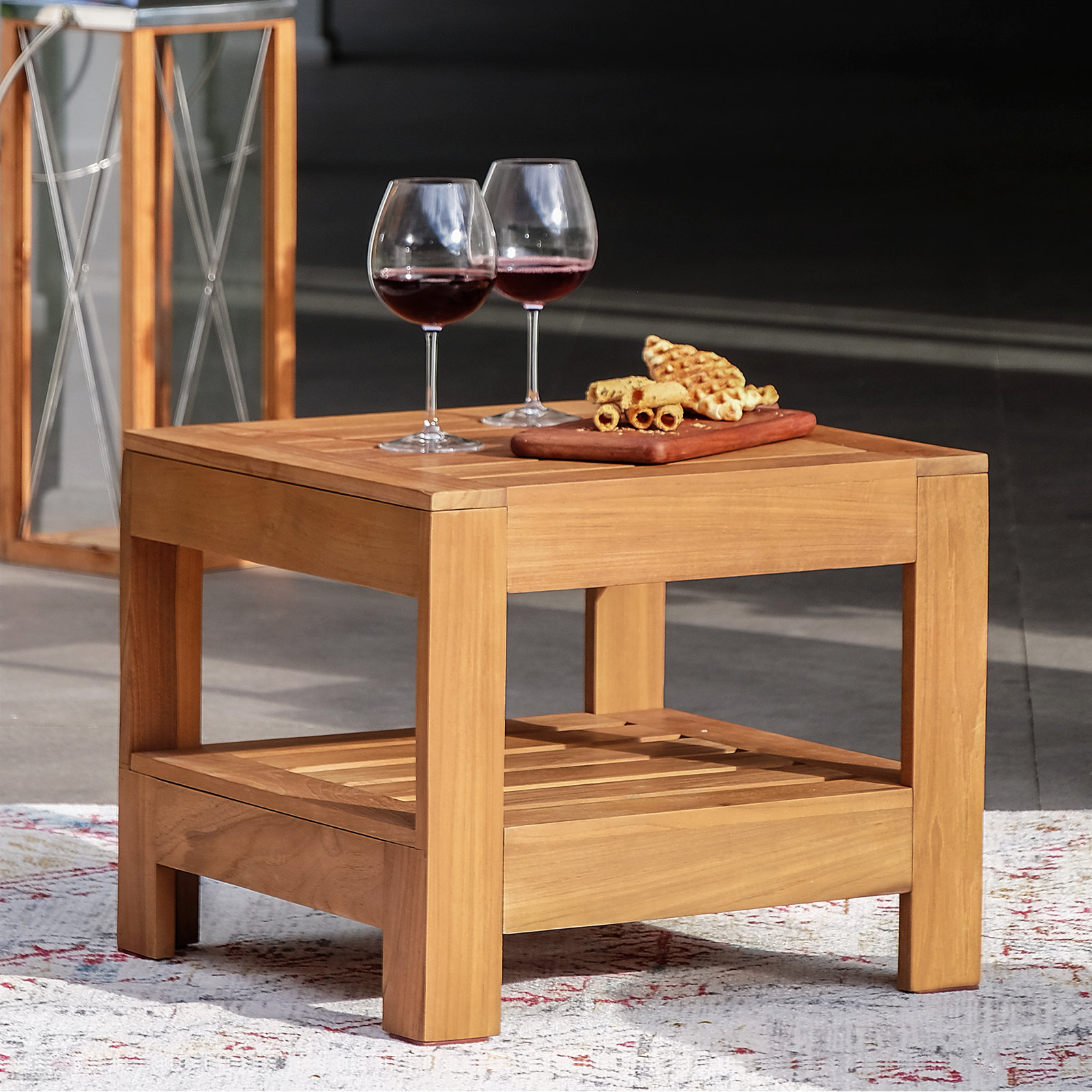 Chaney Teak Outdoor Side Table