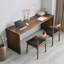 Bureau rectangulaire en bois massif brun foncé-46320061