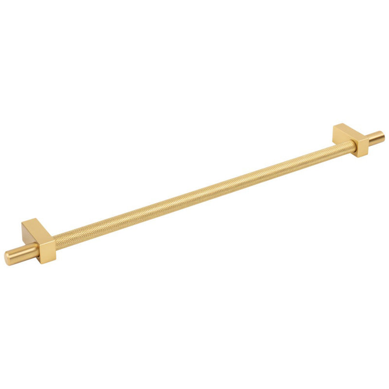 Larkin 3 Knurled Center Bar Pull, Brushed Gold, 3 3/4"