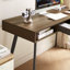 Bureau Mid-Century avec ports USB et prise de courant, bureau d'écriture moderne avec tiroirs, ordinateur de bureau multifonctionnel-1746181153