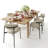 Modern 7-Piece Extendable Dining Set With Rectangular Wood Table And Upholstered Curved Back Chairs-863866781