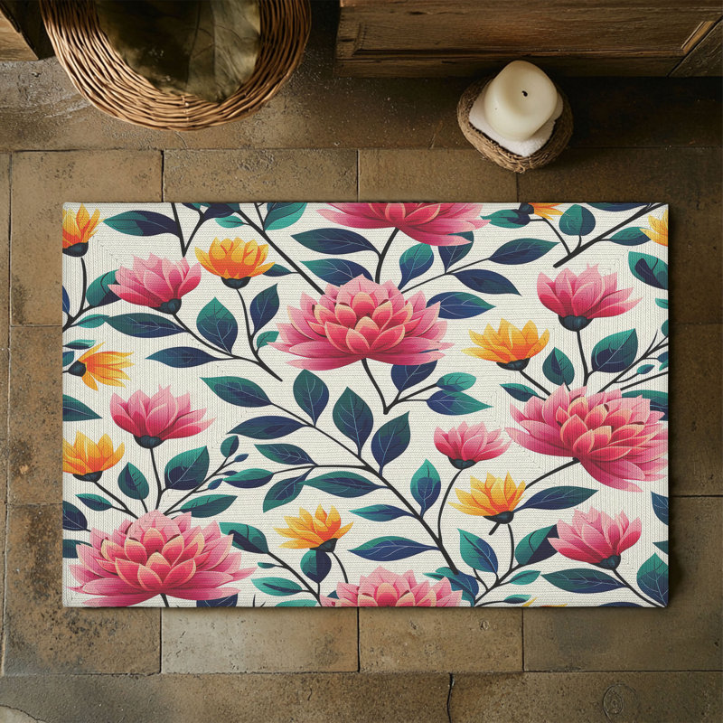 Tapis tressé Floral, Rectangulaire 3 pi x 5 pi