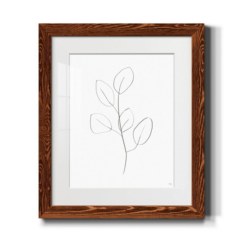 «Botanical Gesture III» - reproduction, Érable encadré, H 24 po x l 18 po x P 1,5 po