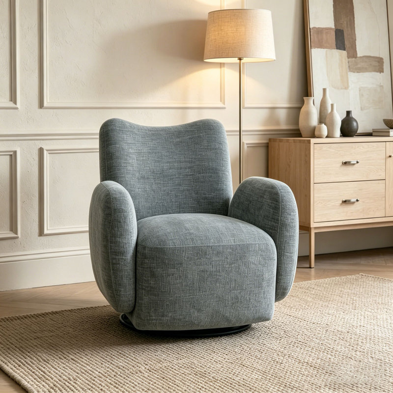 Fauteuil d'appoint pivotant à 360 °, Gris foncé