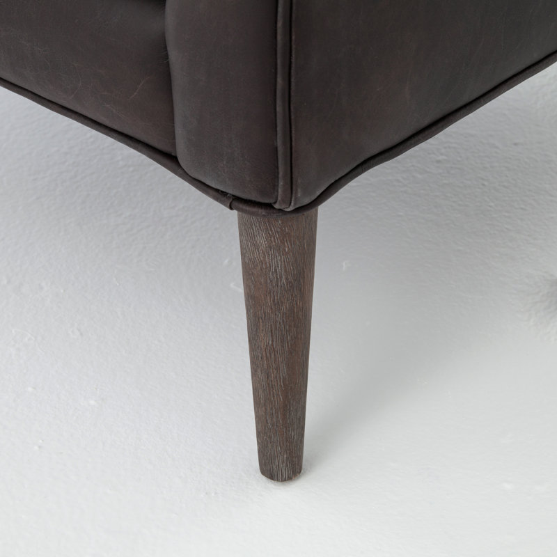 Marlow Wingback Chair, Toasted Parawood, Vintage Black