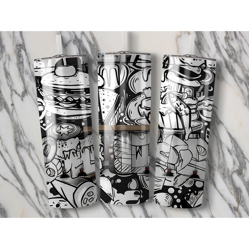 Choose Handmade Tumblers 591ml Vacuum Insulated Stainless Steel (18/8) Travel Tumbler with Straw