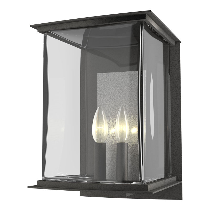 Kingston 7" Outdoor Wall Lantern, Coastal Natural Iron, Translucent Vintage Platinum, 12.1'' H X 7'' W X 7.2'' D