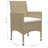  Dining Set Anthracite, Beige Poly Rattan, Powder-Coated Steel, Glass-231854457