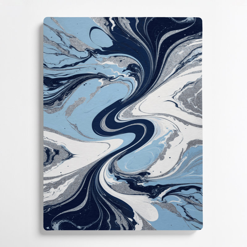 Art abstrait abstrait gris fluide 65, H 12 po x l 18 po