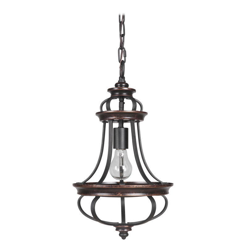 Westerfield 1 - Light Aged Bronze/Textured Black Unique/Statement Pendant