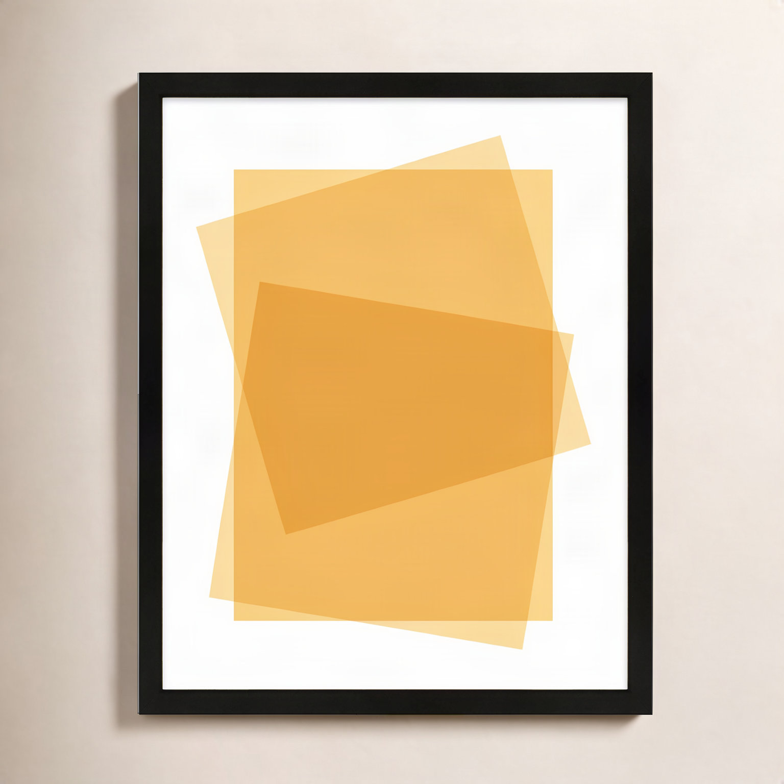 Kami "Yellow" Print by Jacques Pilon, Black Framed Paper, 20" H x 16" W