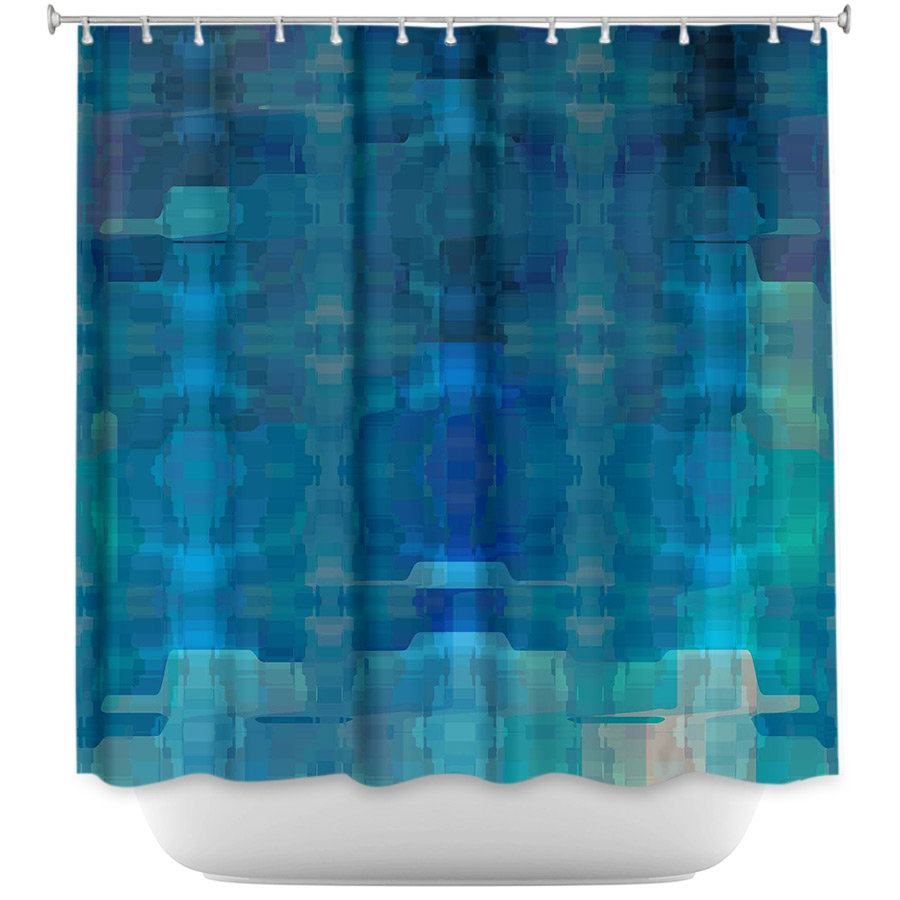 Abstract Shower Curtain East Urban Home
