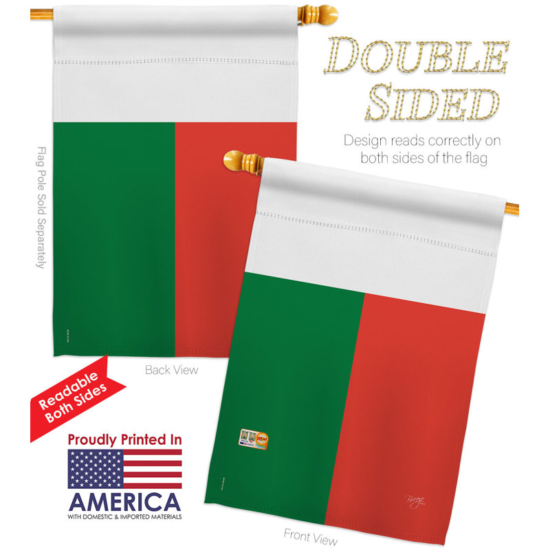 Double Sided 40'' H x 28'' W Polyester Flag Set