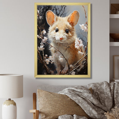 Curious Meadow Mouse - Art mural