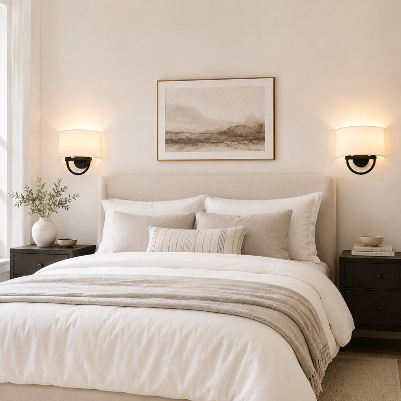 13inch Flush Mounted Wall Sconces with Half-Round Shades